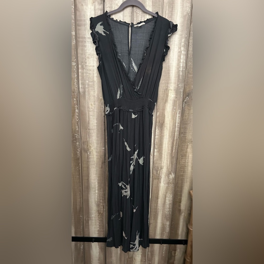 Good and Gather Gray Print Jumpsuit, L